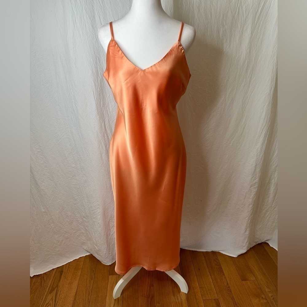 Fanco Orange Slip Dress Size Large